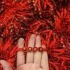 Pulsera de Hilo Rojo para Estudiantes, un Regalo para Aprobar Exámenes, Exámenes de Ingreso a Secundaria y Universidad, con un Título Dorado y un Nudo Dorado