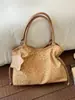 Bolso tipo cubo vintage mate con un toque de alta gama, bolso tote de gran capacidad, simple y versátil para el trabajo, se puede llevar al hombro o cruzado