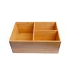 Sala de estar de estilo japonés Plato de frutas de bambú de 3 compartimentos Caja de dulces para boda Semillas de melón Snacks Cuenco para frutos secos Caja de almacenamiento