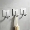 Ganchos de Acero Inoxidable Transfronterizos, Ganchos Adhesivos Fuertes, Ganchos para Puerta, Ganchos para Ferretería, Ganchos Metálicos para Abrigos sin Perforación, Venta al por Mayor
