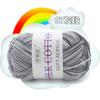 Gorro de bebé, bufanda, suéter, lana de crochet, color leche, algodón, 3 hebras, color degradado, segmento de teñido, venta al por mayor