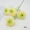 Flores Artificiais de Seda para Casamentos, Parede de Flores de Fundo para Salão de Casamento, Arranjos de Flores para Teto e Chão, Flores Artificiais de Clematis Estilo Europeu com Haste Única