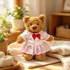 Solo Venta de Ropa para Muñecas 18 cm Oso de Barcelona 20 cm Niña Azul Marino Rosa y Blanco Oso de Peluche Peluche Ropa para Muñecas Trajes de Repuesto
