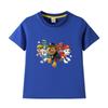 Ropa para niños Wang Wang, camiseta de algodón con cuello redondo y manga corta, nueva camiseta de verano, camiseta de media manga, una generación de cabello