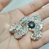 Venda quente transfronteiriça 15mm conta de prata roda de strass redonda espaçador de roda borda ondulada espaçador de diamante acessórios