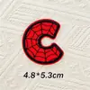5cmQ Teia de Aranha Gorducha Letra Número Patch de Bordado Autoadesivo Patch Decorativo para Bordado DIY em Diário/Computador Patch de Tecido