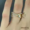 Anillo de Personalidad de Nicho Transfronterizo Cao Shi Europa y Corea Anillo de Diseño de Línea Punk Femenino Popular Viento Rojo de Internet Explosiones