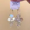 2025 Nuevos Pendientes de Gota de Agua Transparentes con Flores para Mujer Populares de Nicho de Gama Alta Pendientes de Estilo de Lujo Accesible a la Moda