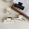 Pinza de Ácido Acético con Alfabeto Estilo Francés Estilo Perezoso Tendencia de Alta Gama Lujo Accesible Pasador Parte Posterior de la Cabeza Pinza Tiburón para el Cabello Accesorio para el Cabello