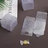 Venda quente transfronteiriça caixa de doces de pvc translúcida caixa de embalagem com bolinhas foscas caixa de doces de chocolate para festa de casamento