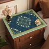 Tapete de Mesa de Cabeceira de Couro Retro Americano Impermeável e à Prova de Óleo Luxo Acessível High-End Anti-Queimadura Sem Lavar Tecido de Cobertura à Prova de Poeira