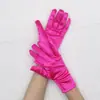 Guantes cortos de satén elástico guantes de satén para actuación de baile guantes de etiqueta para recepción guantes con joyas