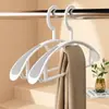 Percha de Plástico Semi-Circular de Hombro Ancho Antideslizante para Uso Doméstico, Percha Anti-Golpes para Ropa, Percha Doble Gruesa de Hombro Estrecho