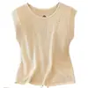 Blusa de Tricô Pequena com Mangas Leves Vazadas e Cordão Doce e Picante para Mulheres, Novo Verão Irregular Fina Versátil Gola Redonda Crop Top Tendência