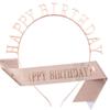 Disfraz de cumpleaños, letra de aleación, diadema de feliz cumpleaños, correa de hombro de feliz cumpleaños, cinturón ceremonial