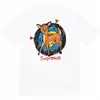 Camiseta Unisex de Manga Corta Supreme Trendy Streetwear Milán Algodón Puro Peso Pesado Clásica Suelta Versátil con Letras