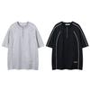 Camiseta de Manga Corta para Hombre Jiayiku Verano Estilo Nuevo Retro Americano Moda Funcional Marca Diseño Incrustado Manga Corta para Hombre