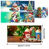Tarjetas de Felicitación Navideñas Populares Transfronterizas Multiserie Hechas a Mano con Diamantes Juego de 9 Piezas con Sobres Pegatina de Diamante Dibujos Animados Juego de 6 Piezas