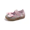 Tênis casuais com laço para meninas, tênis infantis, tênis fofos, sapatos para bebês meninas, tênis modernos para crianças pequenas