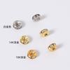 Separador al por mayor Conservador de color Chapado en oro de 18 quilates Fuerte Conservador de color Micro pavé Anillo de separador de diamantes de circonita DIY Pulsera Collar Cuentas separadoras con cuentas