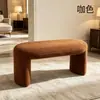 Banqueta para Cambiar Zapatos de Lana de Cordero, Banco Sofá Estilo Crema para el Recibidor, Banco al Pie de la Cama, Taburete Largo Bajo, Banqueta Creativa y Sencilla para Cambiar Zapatos