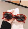Gafas de sol con montura ovalada de la antigüedad media estilo europeo y americano forma cóncava estilo coreano con protección UV polarizadas texturizadas perezosas y hermosas