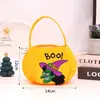 Nova Bolsa de Abóbora de Veludo Desenho Animado de Halloween, Sacola de Doces Infantil, Bolsa de Presente Portátil, Suprimentos de Decoração para Atmosfera de Festa