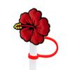 Nuevo Popote de Silicona con Forma de Flor Pequeña Transfronterizo Cubierta para Popote Tapón Antipolvo Hebilla Decorativa Personalizada Clip en Stock 8.10