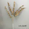 Flores de Simulación para Boda Serie Dorada Hojas de Ginkgo Eucalipto Arreglo Floral para Salón de Bodas Decoración de Pasillo Festival de Primavera Cubo de la Fortuna Flores Artificiales