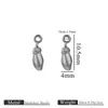 DIY Vacío Chapado en Oro Colgante Pequeño Calabaza Chile Adorno de Joyería Pendientes Pulsera Dijes Accesorios Colgante de Acero de Titanio