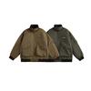 HECHO PARA DURAR Estilo Americano Retro Ropa de Trabajo Bolsillo Grande Cuello Abrigo de Invierno Acolchado de Algodón Unisex Abrigo Acolchado de Algodón Grueso M35