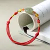 Pulsera de Hilo Rojo para el Año de Nacimiento, Pulsera de Hilo Rojo Tejida a Mano con Hebilla de Paz de Jade Hetian, Regalo para Hombres y Mujeres, Pulsera de Pareja, Mayoreo