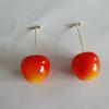 2025 Nueva Moda Aretes de Cereza Largos para Mujer Aretes Distintivos de Moda Elegantes Combinan con Todo Aretes de Cereza Rojos