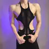Lencería Sexy Lobe, Apasionada y Atractiva, Ropa de Malla para Hombres Sin Eliminación, Body Tentador de Malla Transparente Hueco