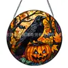 Adornos Colgantes de Vidrio Pintado de Venta Caliente Transfronteriza, Accesorios de Atmósfera de Halloween, Colgantes de Vidrio, Decoraciones de Líneas de Arte en Relieve