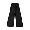 Ropa de Mujer al por Mayor Transfronteriza Estilo Europeo y Americano Verano Nuevo Color Sólido Seda de Hielo Delgado Pierna Ancha Acampanado Recto Pantalones Casuales