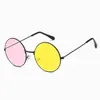 Gafas de Sol Redondas Retro Color Océano Color Caramelo Metálicas de Moda Harajuku para Hombres y Mujeres Gafas Coloridas Transfronterizo