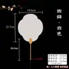 Leque redondo de dupla face faça você mesmo leque de tinta flutuante pintado à mão antigo cabo longo leque de pintura tradicional chinesa leque em branco pintado à mão atacado
