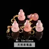 Pulsera de Cuarzo Fresa Natural Cuentas Redondas de Cuarzo Fresa Semilla Rosa Salpicada Llena de Aura de Hada Coqueta Atrae Romance Cristal al por Mayor