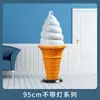 Modelo de helado simulado a gran escala, display de caja de luz iluminada, cono de helado, cartelera de helado falso, exhibición comercial grande.