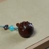 Sándalo DIY creativo pequeño inflable enojado lindo bolso versátil cadena para teléfono móvil cadena para llaves de coche colgante