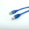 Línea de impresión USB línea azul transparente USB2.0 fiesta pública oral línea de impresora USB conexión de datos