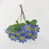 Flores Artificiais, Margaridas Pequenas, Flores Gerbera para Casamentos, Decorações de Vaso para Sala de Estar, Flores Artificiais de Haste Única, Buquês de Violetas para Decoração