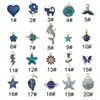 Série Azul Misturada Acessórios de Liga de Zinco Esmaltada DIY para Brincos, Chaveiros, Colares, Pingentes de Orelha e Charms DIY