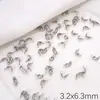 Contas Redondas de Aço Inoxidável, Alfinetes em Forma de Nove, Argolas Abertas, Fechos Lagosta, Correntes de Cauda com Fivela, Contas de Posicionamento, Acessórios para Joias Pequenas Feitas à Mão DIY