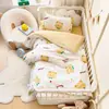 Juego de tres piezas de colcha de algodón puro clase A para jardín de infantes, Juego de seis piezas de ropa de cama para niños, Ropa de cama para siestas de bebé para entrar al jardín de infantes