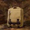 Mochila Casual Retro de Lona Talla Grande Bolsa para Estudiante con Compartimento para Computadora Correa con Cremallera para Negocios Bolsa para Viaje y Ciclismo