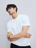 ¡Lujo de Alta Gama! Camiseta de Hombre 200S Algodón Mercerizado Doble Cara Lyocell Verano Fresca Transpirable Lisa Manga Corta