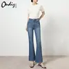 Jeans Flares de Cintura Alta Peça Premium para Mulheres, Novo Estilo, Stretch em Quatro Direções, Calças Longas Flares Emagrecedoras