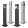 Papelera de lobby de hotel columna para colillas de cigarro cubo para humo de acero inoxidable con cenicero área de fumadores exterior boca de ascensor vertical